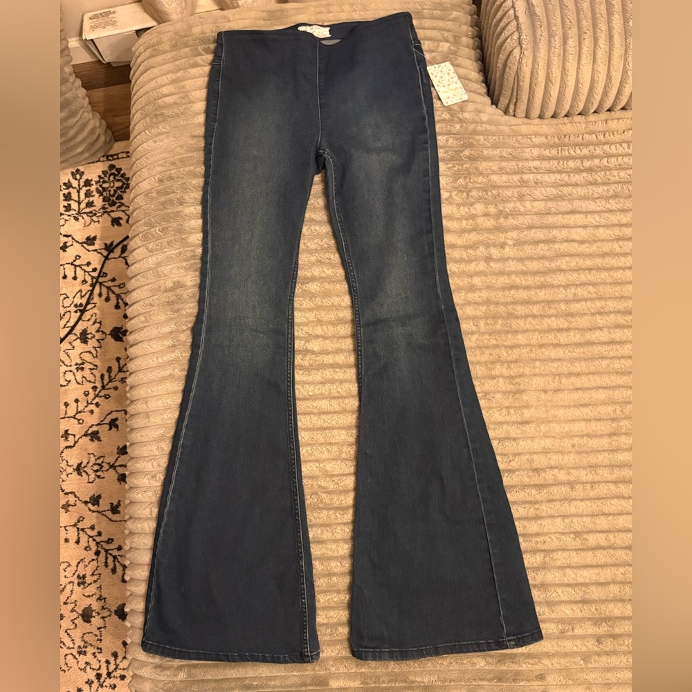 Free People Dark Blue Flare Jeans